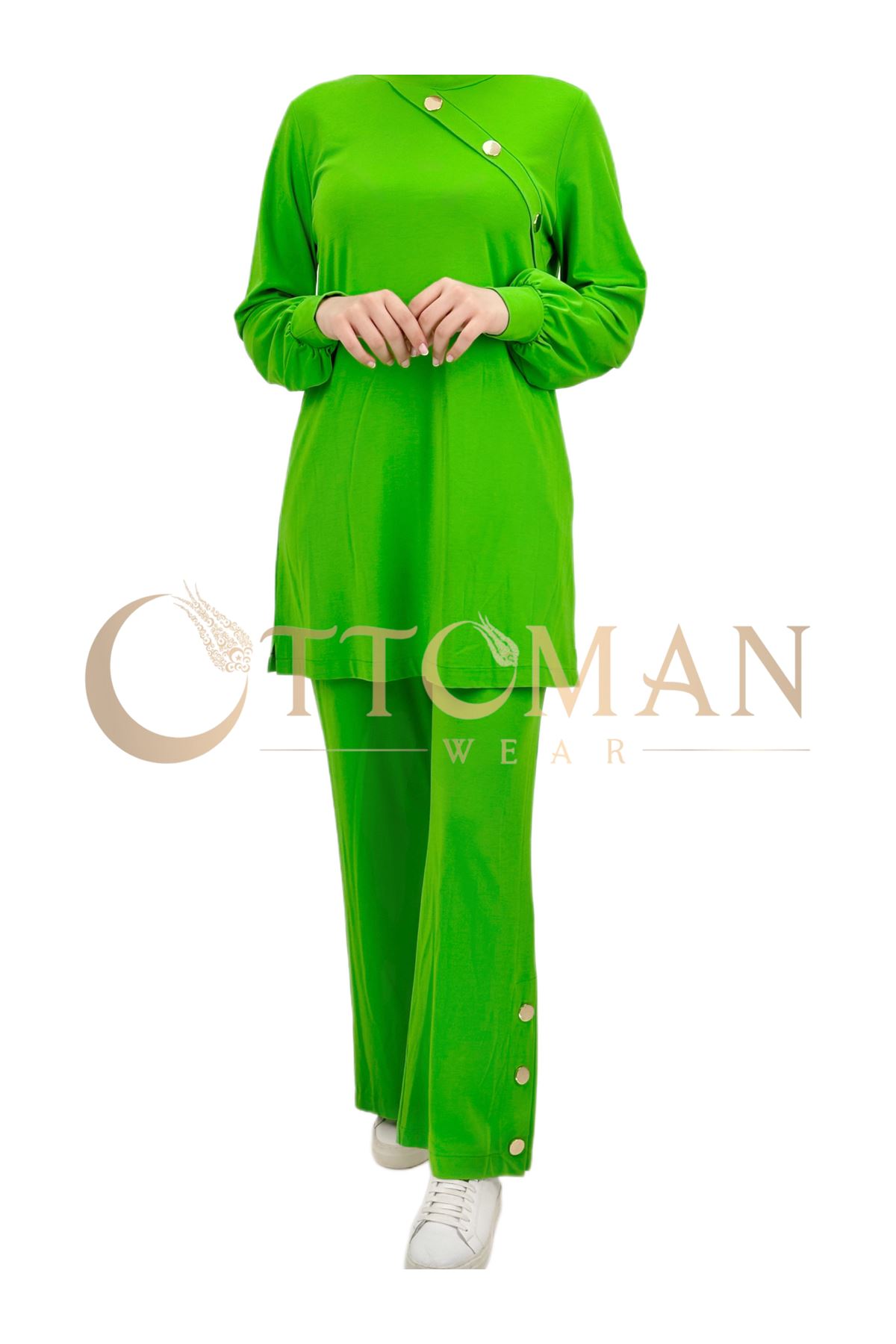 OTW1763 Pantolonlu Takım Yeşil