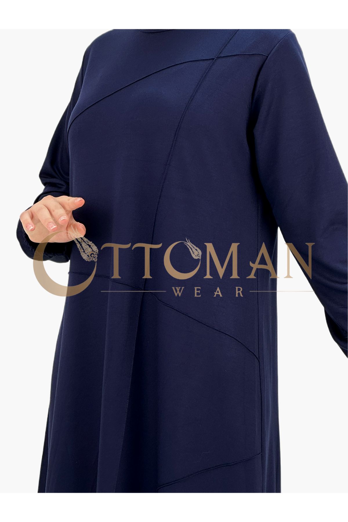 OTW513 İki İplik Elbise Lacivert